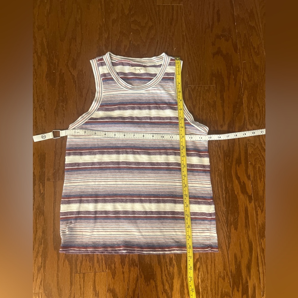 Madewell XS tank top red white and blue slightly muted) colors, really cute - Picture 8 of 10